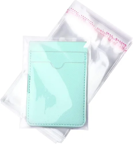 Vista 3 de Geyoga 120 bolsas de plástico transparente para violonchelo de 4 tamaños, resellables, autoadhesivas, bolsa de celofán para galletas de caramelo