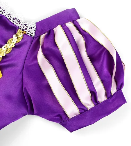 Vista 6 de JerrisApparel Disfraz de princesa para niñas, vestido de fiesta de Halloween con accesorios