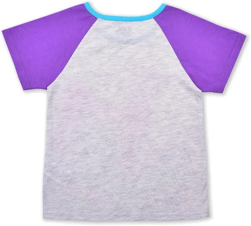 Vista 3 de LOL Surprise Dolls - Conjunto de camiseta y pantalones cortos para niños pequeños y grandes color púrpuragris