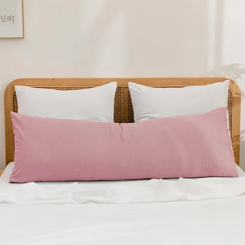 Vista 66 de BESTOUCH 100% Algodón Lavado Funda de Almohada para Cabello y Piel, Sensación de Lino, Suave, Cómoda, Transpirable, Juego de 2 Fundas de Almohada