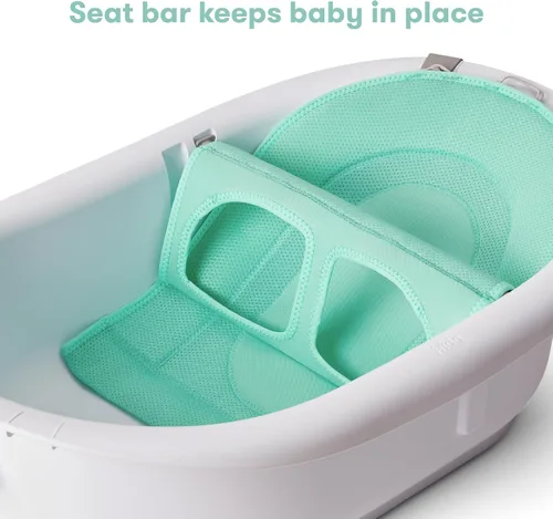 Vista 8 de Frida Baby Bañera de bebé 4 en 1 Grow-with-Me, bañera para recién nacidos a niños pequeños con asiento de baño extraíble y respaldo para soporte