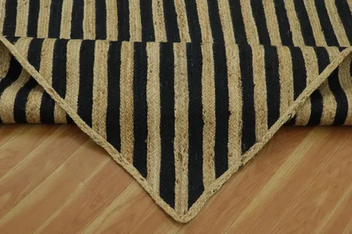 Vista 78 de Natural Jute Collection - Alfombra rectangular de 2 x 3 pies, alfombra de yute trenzada a cuadros multicolor de 0.27 pulgadas de grosor, ideal