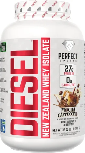 Vista 4 de PERFECT SPORTS Diesel 100% aislado de proteína de suero de Nueva Zelanda Endulzado con stevia, sin ingredientes artificiales, apto para dieta keto