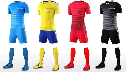 Vista 3 de PAIRFORMANCE Conjunto de camisetas de fútbol para niños, uniforme de entrenamiento de equipo deportivo de 6 a 12 años, para niños y niñas, conjunto