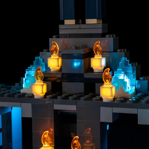 Vista 3 de Kyglaring Kit de luz compatible con Lego Minecraft The Deep Dark Battle Warden 21246 bloques de construcción, solo luces, juego de modelos