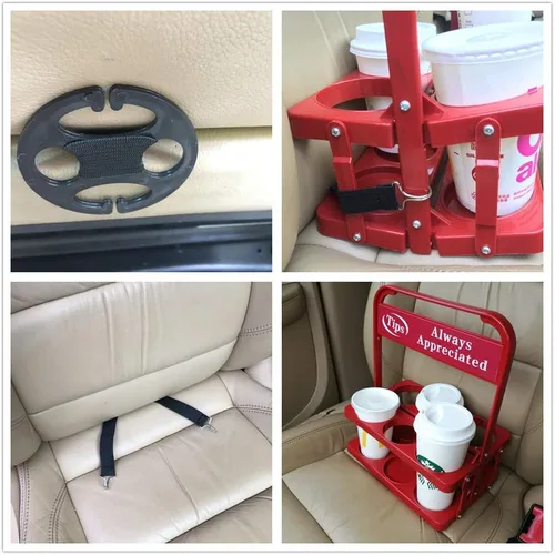 Vista 7 de MC&SA Portador de bebidas de plástico plegable para conductores de Grubhub Ubereats Doordash Postmates