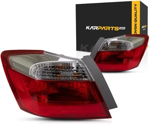 Vista 9 de KarParts360 Para 2013 2014 2015 Honda Accord Conjunto de luz trasera lado conductor exterior sedán w/bombillas para HO2804101 33550-T2A-A01