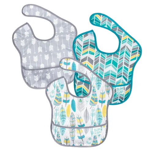 Vista 20 de Bumkins Baberos para niña o niño, SuperBib para bebés y niños pequeños de 6 a 24 meses, imprescindibles para comer, alimentar, suministros