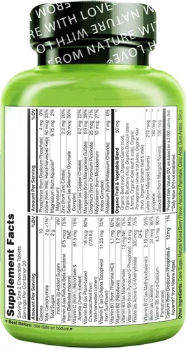 Vista 9 de NATURELO Vitaminas multivitamínicas para niños, mezcla de frutas orgánicas