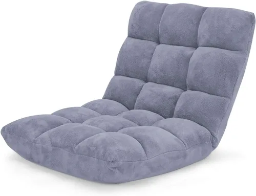 Vista 11 de GOFLAME Sofá de suelo plegable de 14 posiciones, sofá ajustable para juegos, silla acolchada, cama plegable para dormir para sala de estar, Negro