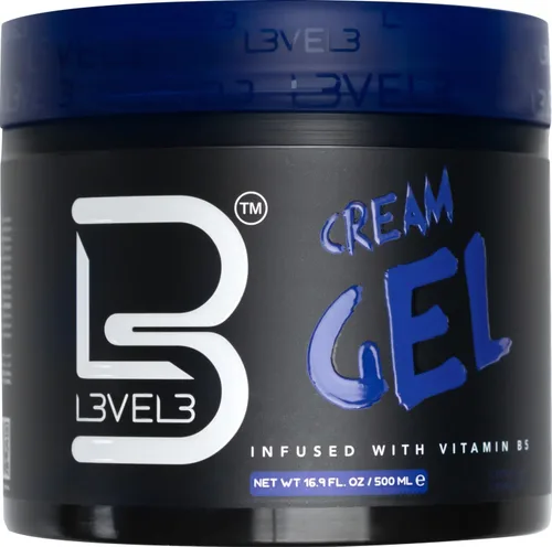 Vista 2 de L3 Gel en crema Level 3, proporciona volumen y sujeción media, con vitaminas para nutrir y proteger el cabello nivel tres para hombre