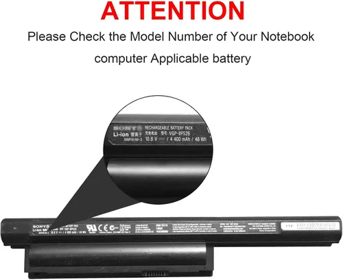 Vista 7 de Futurebatt BPS26 Nueva batería para laptop compatible con Sony VAIO VGP-BPS26 VGP-BPL26 VGP-BPS26A PCG-61A12L PCG-61A13L PCG-61A14L PCG-71713L