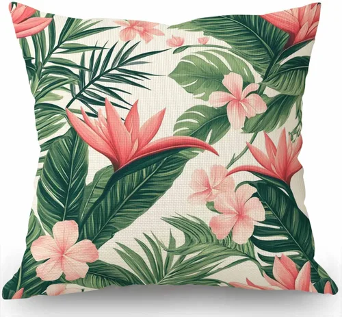 Vista 7 de Swono Funda de cojín para decoración del hogar, sofá, 18 x 18 pulgadas, de lino y algodón, para decoración de casa de campo