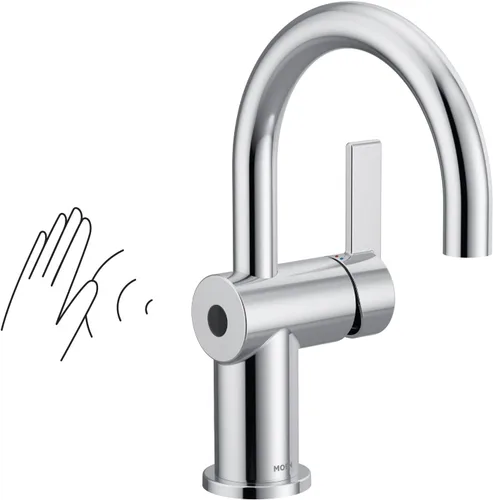 Vista 17 de Moen Cia 6221BG - Grifo de lavabo de baño con una sola manija con placa incluida, oro cepillado