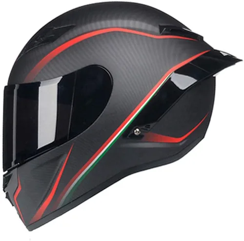 Vista 4 de Casco integral para motocicleta, casco de carreras, motocross, todoterreno, moto, calle, casco