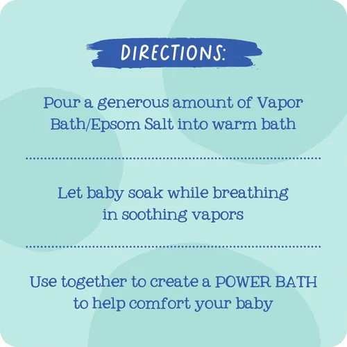 Vista 5 de Oilogic Paquete de energía para la nariz y la tos tapada para bebés con alivio de baño de vapor y remojo de sal de Epsom, esenciales para el baño