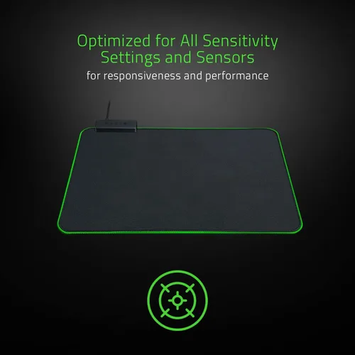Vista 4 de Razer Goliathus Chroma - Alfombrilla de mouse suave para juegos con superficie de tela microtexturizada, optimizada para todos los ajustes