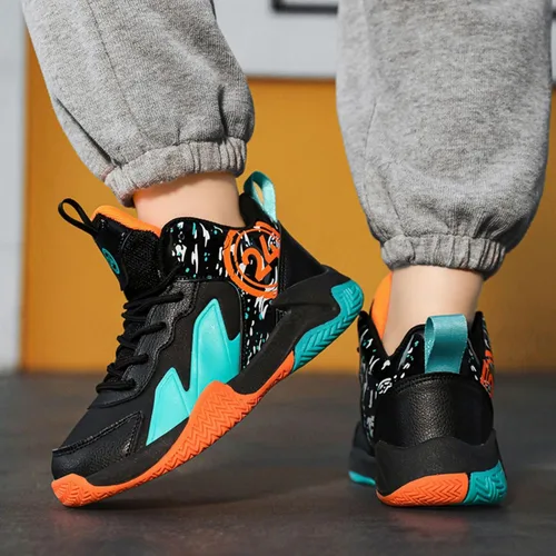 Vista 7 de Zapatos de baloncesto deportivos antideslizantes para niños