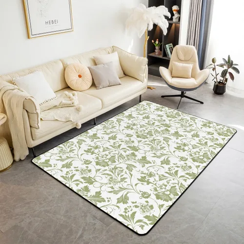 Vista 19 de jejeloiu Groovy Flower Area Rug 3x5 Retro Floral Boho Living Room Rugs for Bedroom 70S Hippie Groovy Flowers Bohemian Decor Carpet Psychedelic Beige