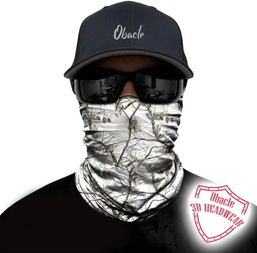 Vista 2 de Obacle Polaina de cuello para protección contra el polvo, el viento, el sol, para hombres y mujeres