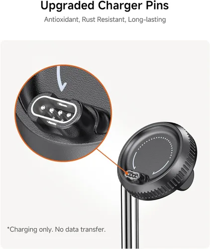 Vista 4 de Soporte de carga SwanScout para reloj Garmin Watch Forerunner 165/265/45, Vivoactive 6/5, Instinct 3/2, Tactix, Approach, serie Quatix