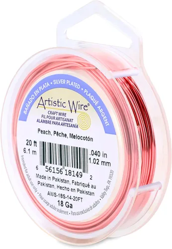 Vista 27 de Artistic Wire, Alambre de cobre de color chapado en plata de calibre 18, resistente al deslustre, amatista, 20 pies