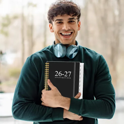 Vista 8 de Agenda y libro de citas 2026-2027, agenda diaria por hora 2026-2027, de julio de 2026 a junio de 2027, libro de citas semanal con intervalo de 30