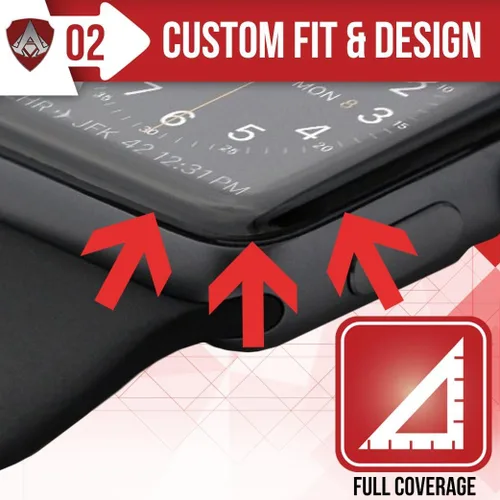 Vista 2 de Protector de pantalla Ace Armor Shield Protek Guard para el reloj inteligente Verizon Wear24 Wear 24 Android Wear 2.0