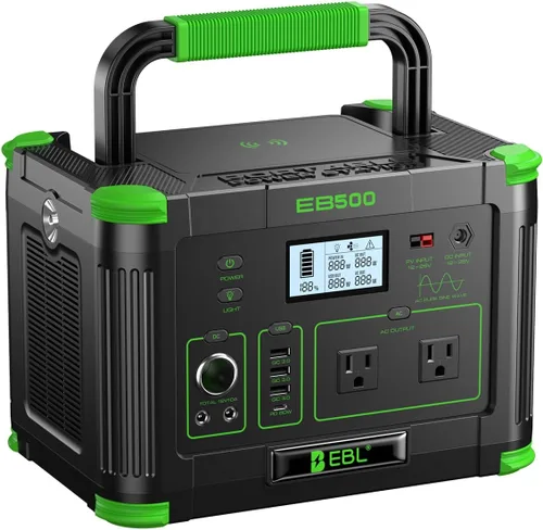 Vista 11 de Estación eléctrica portátil 999Wh, reserva solar del generador de EBL 1000W Negro