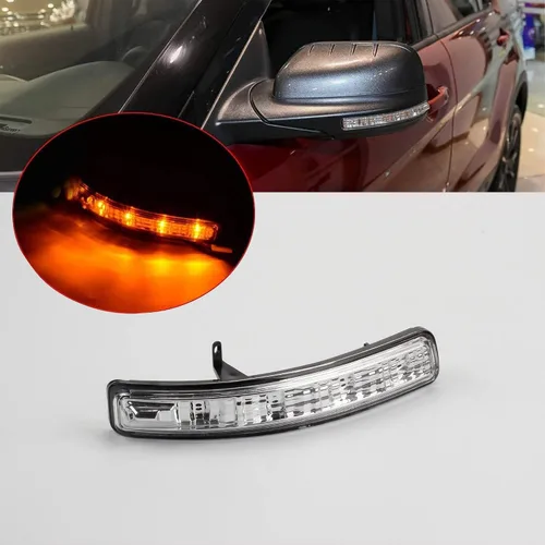 Vista 3 de Dasbecan Luz de espejo izquierdo, lámpara de señal de giro compatible con Ford Explorer 2011-2019, luces indicadoras LED del lado del conductor