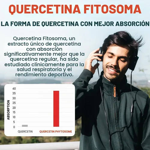 Vista 4 de Fitosoma de quercetina liposomal, quercetina con bromelina, zinc y vitamina C, complejo de fitosomas bioactivos, absorción 20 veces mayor - 60