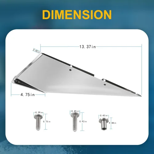 Vista 6 de 99022 Protector de Skeg Guard para Volvo Penta Sterndrive SX Drive Single Prop 1995-2006 Interior, Reemplazo para Skegguard 99052 99022