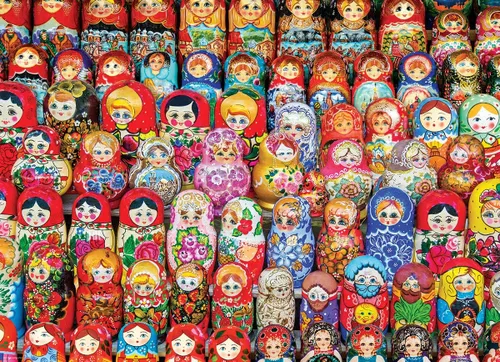 Vista 2 de EuroGraphics 5420 Russian Matryoshka Dolls Puzzle (1000 piezas)