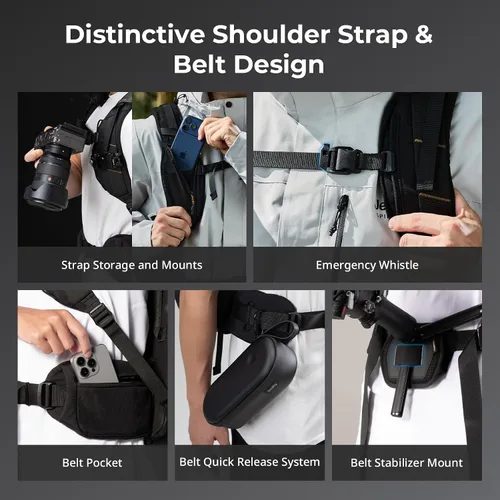 Vista 9 de SMALLRIG Outra 25 Mochila para cámara, 25L DSLR profesional/bolsa sin