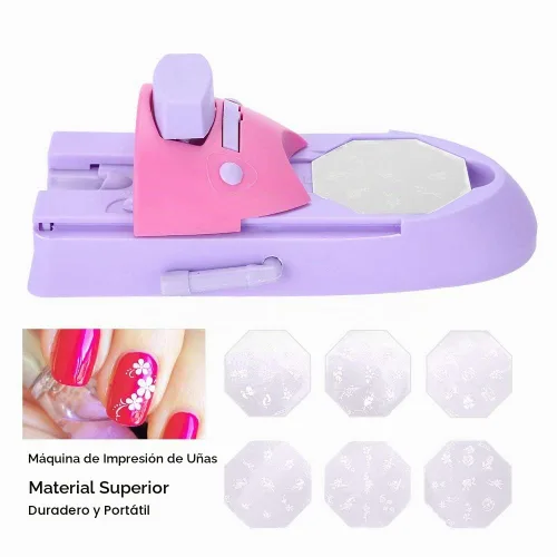 Vista 3 de Sonew Impresora de patrón de arte de uñas, máquina de impresión profesional de patrón de bricolaje, estampadora, impresora de uñas, herramientas