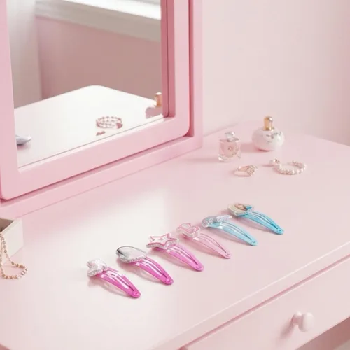 Vista 8 de Barbie - Juego de accesorios para el cabello con pinzas para el cabello, lazos y coleteros