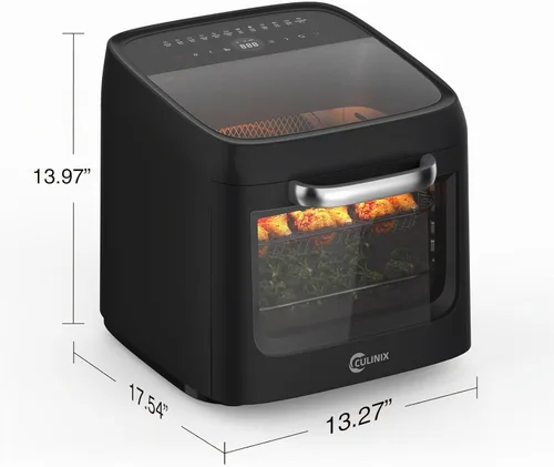 Vista 8 de Combo de horno tostador con freidora de aire grande de 13 cuartos de galón con asador 12 en 1
