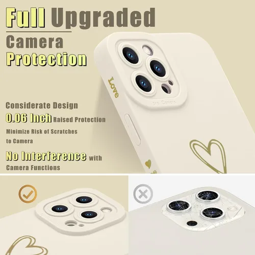 Vista 4 de Teageo Funda compatible con iPhone 12 Pro Max de 6.7 pulgadas para mujeres y niñas, bonito corazón de lujo
