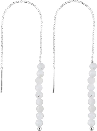 Vista 16 de Aretes delicados de piedra auténtica, piedras preciosas tanzanita, joyería minimalista, aretes colgantes, chapados en plata, piedras natales