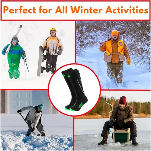 Vista 6 de Hotronic Unisex XLP PFI 30 Surround Thin Heat Socks Only Gentle Compression Foot-Warming Heated Cold-Weather Winter Socks