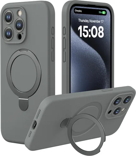 Vista 11 de CellEver Funda magnética fuerte para iPhone 14 Pro Max [para carga MagSafe] [protección de cámara] protección de alta resistencia, funda de silicona