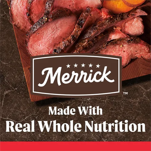 Vista 3 de Merrick - Alimento seco para perros, receta de bisonte real, carne de res y batata libre de granos, 4 libras, en bolsa
