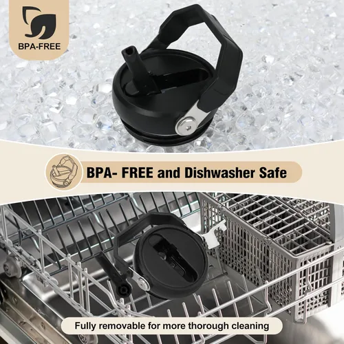 Vista 6 de Tapa de 30 onzas para vaso Stanley Iceflow 2.0, tapa abatible desmontable a prueba de fugas para Stanley Quencher y ProTour, cubierta superior