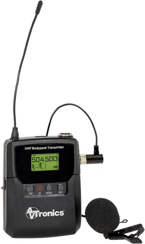 Vista 2 de Sistema de micrófono inalámbrico profesional, 200 canales UHF 3 de mano y 1 cinturón y lavalier, sistema de micrófono para habla, canto, eventos
