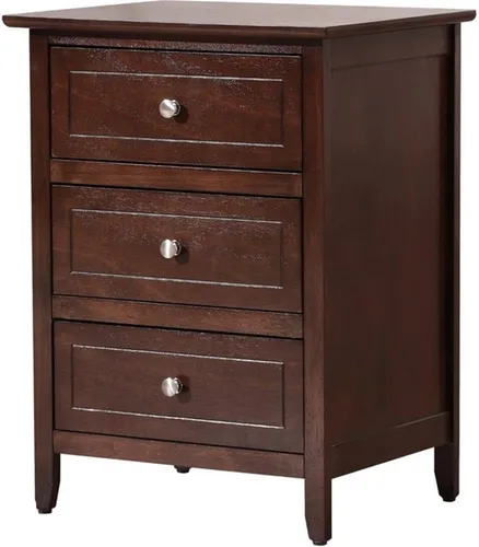 Vista 13 de Glory Furniture Daniel - Mesita de noche con 3 cajones, color negro