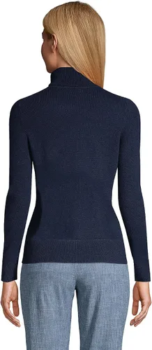 Vista 2 de Lands' End Suéter de cuello alto de cachemira