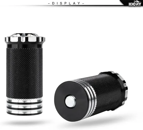 Vista 2 de Clavija de Cambio Palanca de Cambio de Motocicleta CNC Billet Negra Reposapiés Compatible con Harley Dyna Sportster Softail Street Road Glide Negro-a