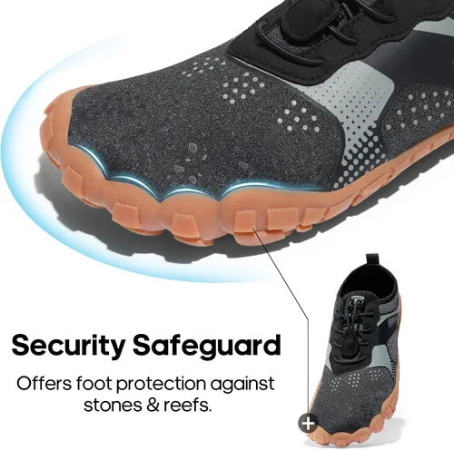 Vista 5 de NORTIV 8 Zapatos de agua para hombre, descalzos, atléticos, ligeros, deportivos, para el aire libre, natación, pesca, senderismo, buceo, surf