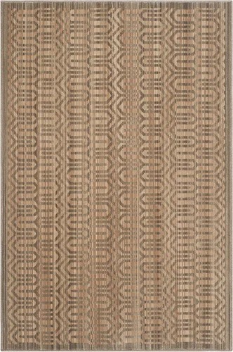 Vista 6 de SAFAVIEH Infinity Collection INF583T - Alfombra decorativa, 4 x 6 pies, beige y gris topo, no desprende pelusa y de fácil cuidado, ideal para zonas