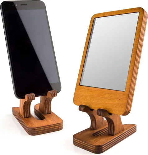 Vista 2 de Rostmary - Soporte de madera para teléfono celular para tableta, ideal para iPhone, iPad, Samsung, tabletas, lectores electrónicos, obras de arte